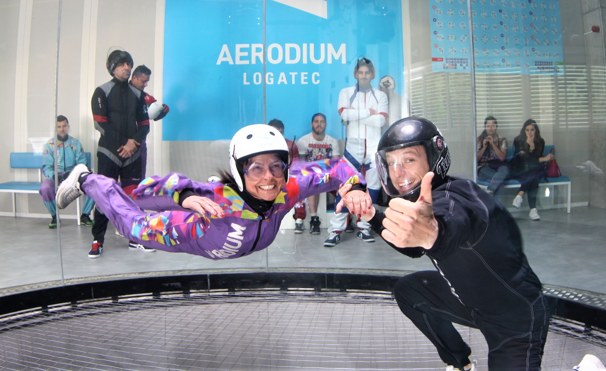 Volo in galleria del vento