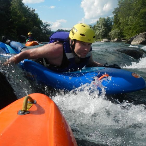 Bellyak on the Sava River in Radovljica