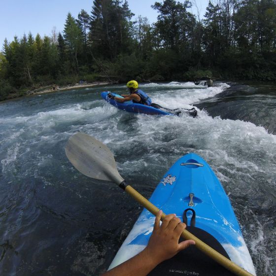 Bellyak on the Sava River in Radovljica