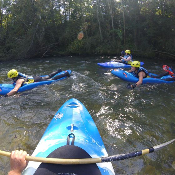 Bellyak on the Sava River in Radovljica