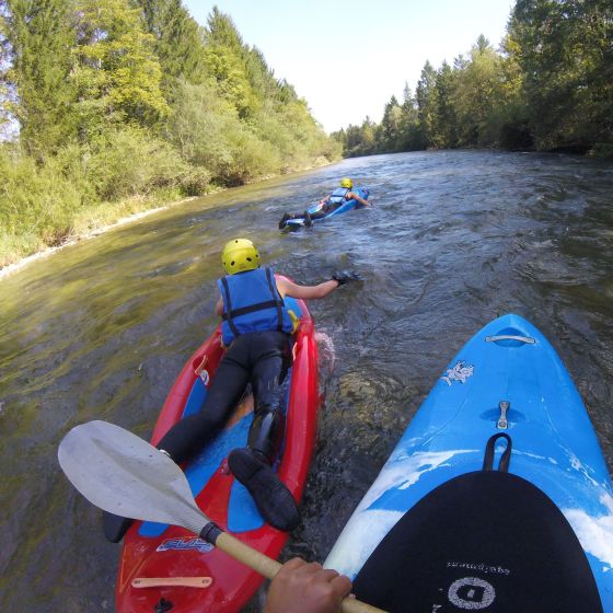 Bellyak on the Sava River in Radovljica