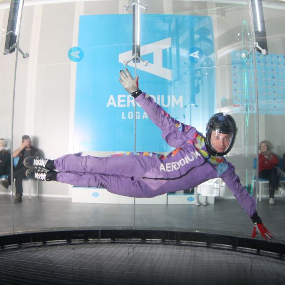 Flight school in wind tunnel Logatec