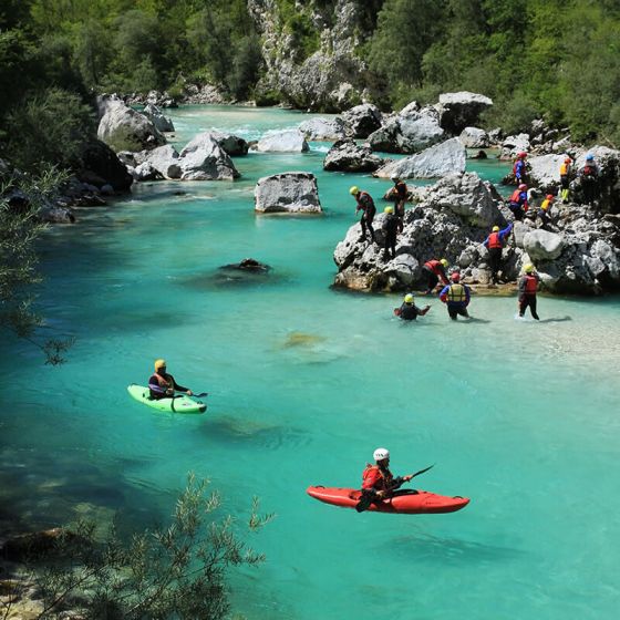 Kajak na Soči - Bovec