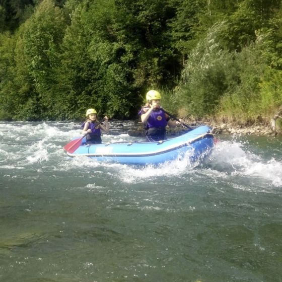 Mini Rafting auf der Save in Radovljica