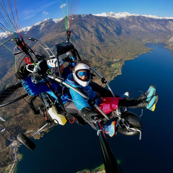 Motor Paragliding Flight from Bohinj