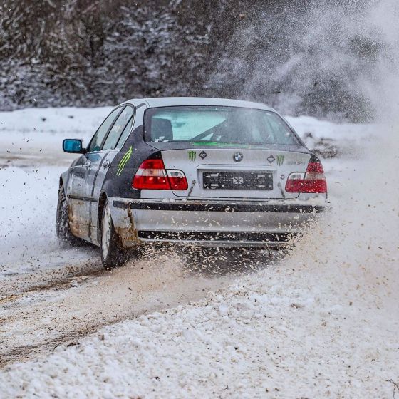 Rallye fahren im BMW 325 in Sopron