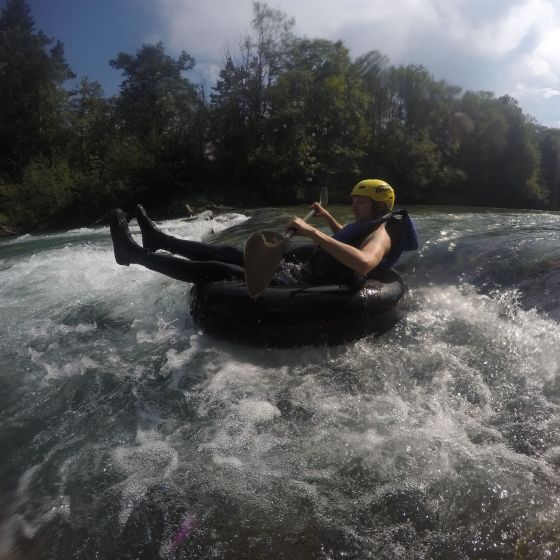 Tubing on the Sava River in Radovljica