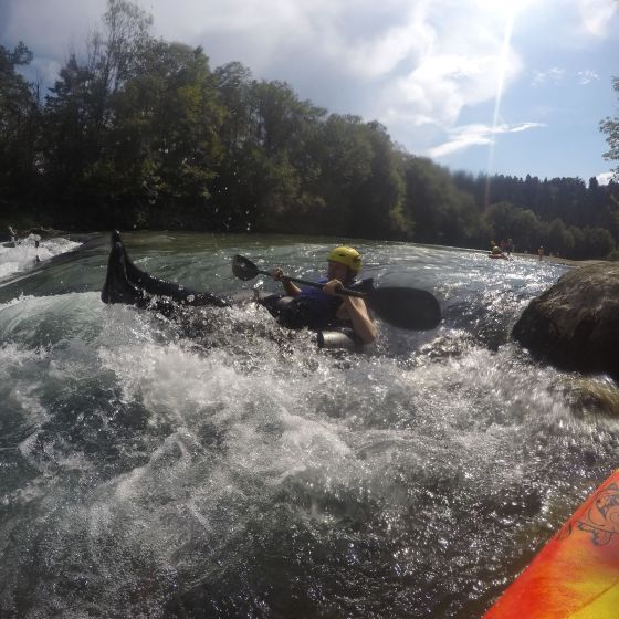 Tubing on the Sava River in Radovljica